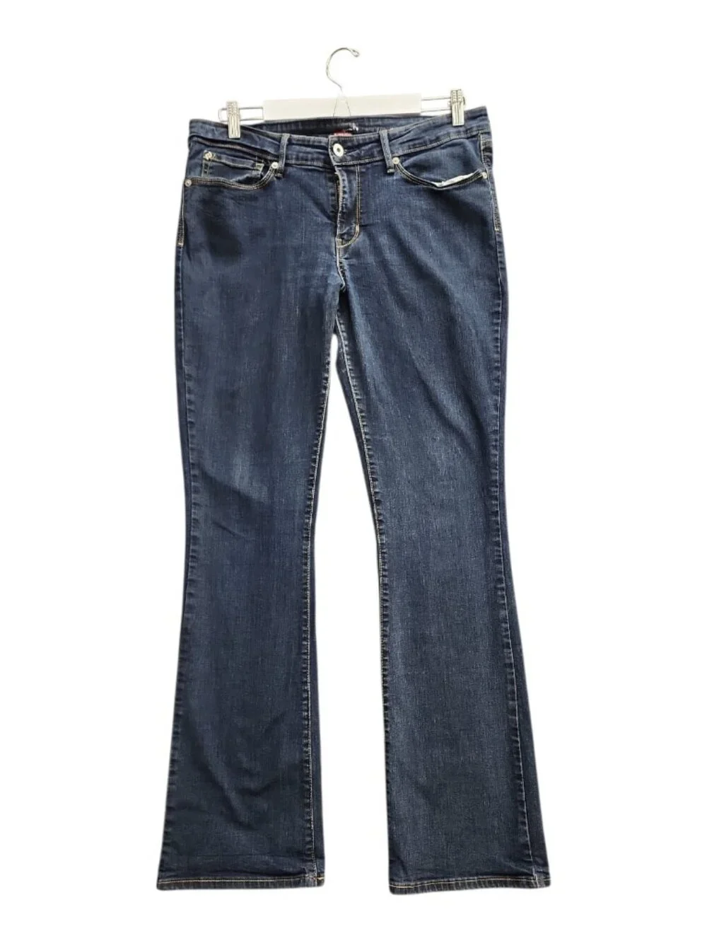 Y2K Bootcut Flare Jeans Denizen From Levis Dark Wash Size 16 w33 l34 - Picture 2 of 14